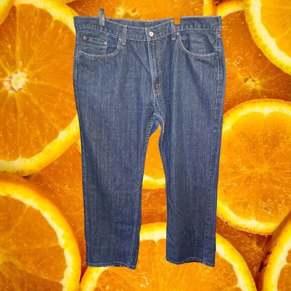 Levi's Relaxed Straight 559 Blue Jeans Size 40x30 - Picture 4 of 5